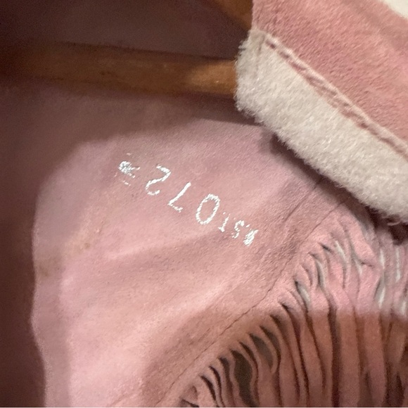 Pioneer Wear Pink Suede Fringe Poncho Western Vintage - Picture 6 of 9